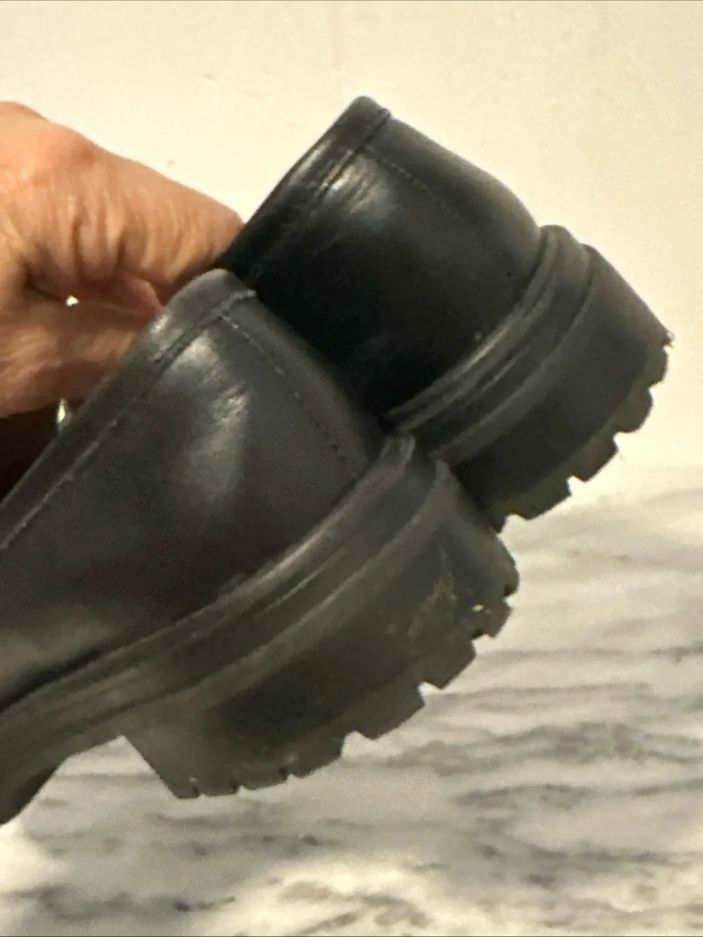Madewell Classic Black Leather Penny Loafers for women